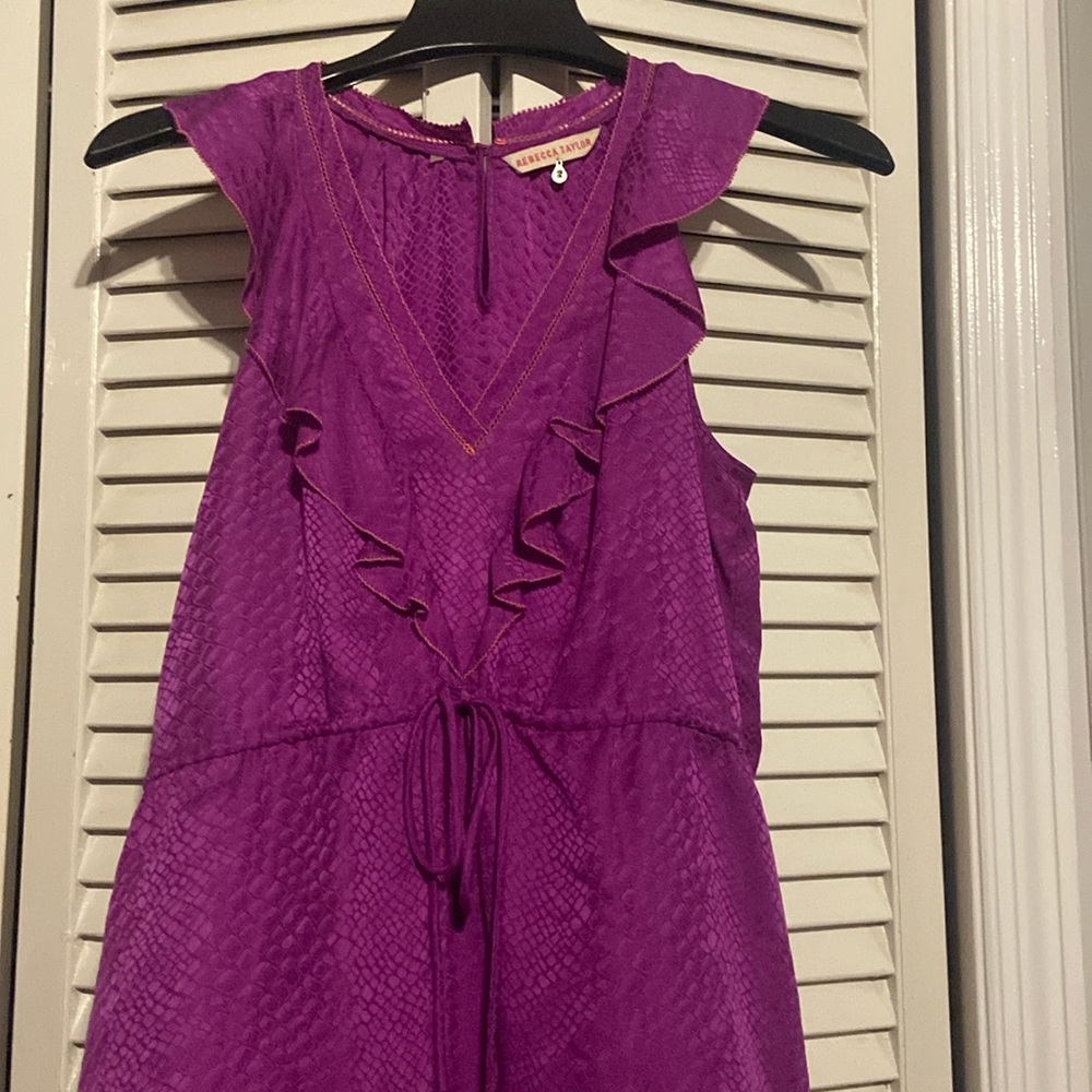 Rebecca Taylor Purple Sleeveless Blouse (Size 2)